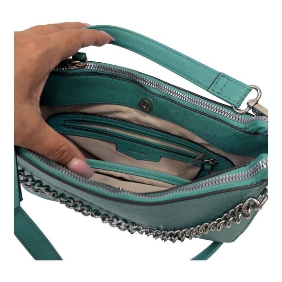 Nine West Women Water Green Double Zip Crossbody Bag-Casual -Colorful - Picture 9 of 10